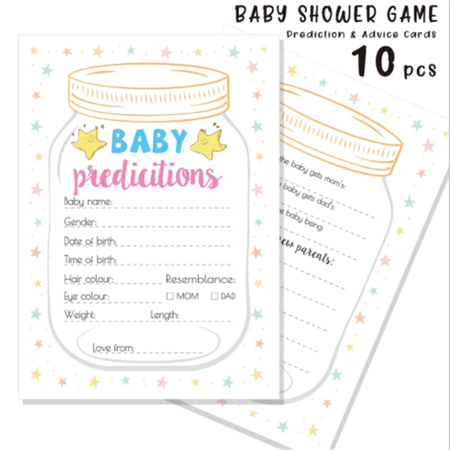 Decorazioni per feste 10 pezzi Baby Shower carte da gioco per il primo  compleanno famiglia genere rivela giochi anniversario festa compleanno -  AliExpress