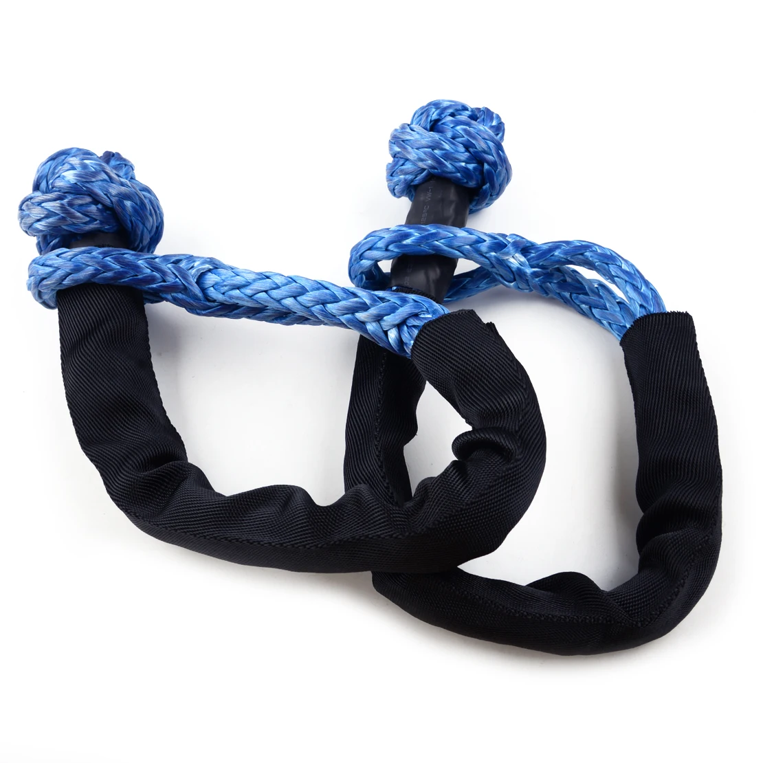 

2pcs Blue Nylon Flexible Synthetic Soft Shackle Winch Rope Towing Recovery Straps 35000LB 16T