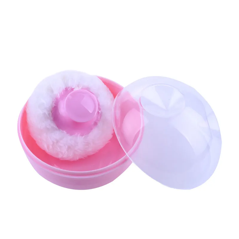 Powder box With puff talcum powder box baby puff portable newborn loaded hazelnut powder empty box #4AA6 (9)