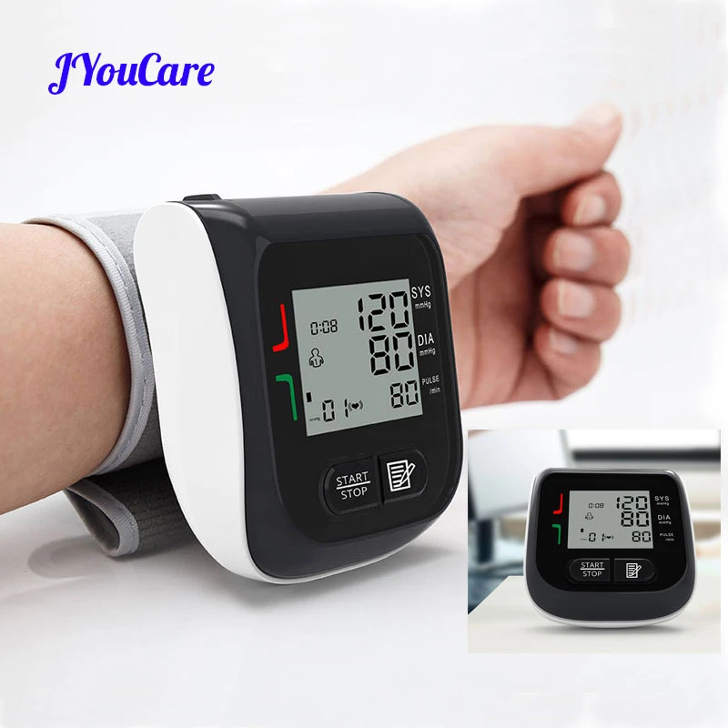 

JianYouCare Medical Digital LCD Wrist Automatic Blood Pressure Monitor sphygmomanometer Heart Beat Rate Pulse Mete Tonometer