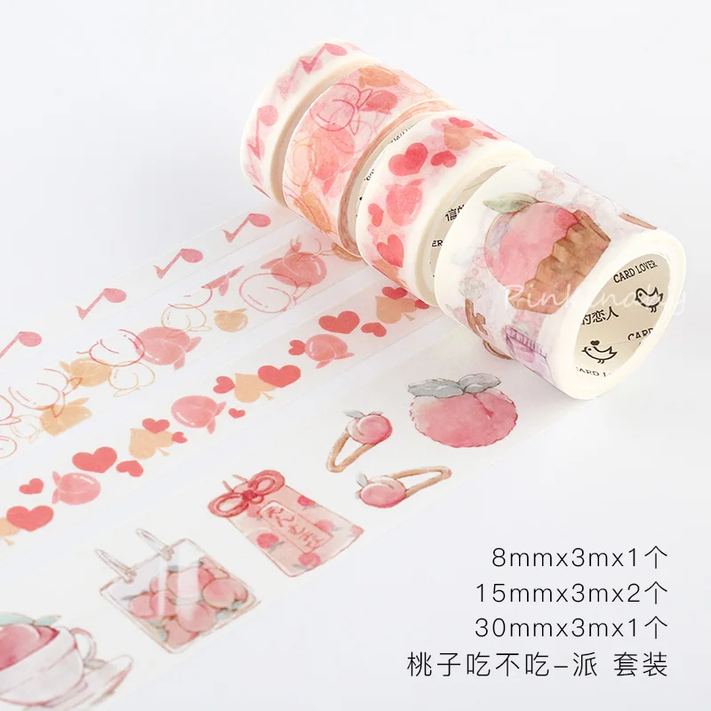 Kawaii милый персик серии васи клейкая лента DIY Скрапбукинг наклейка этикетка маскирующая лента корейские канцелярские школьные принадлежности - Цвет: 2