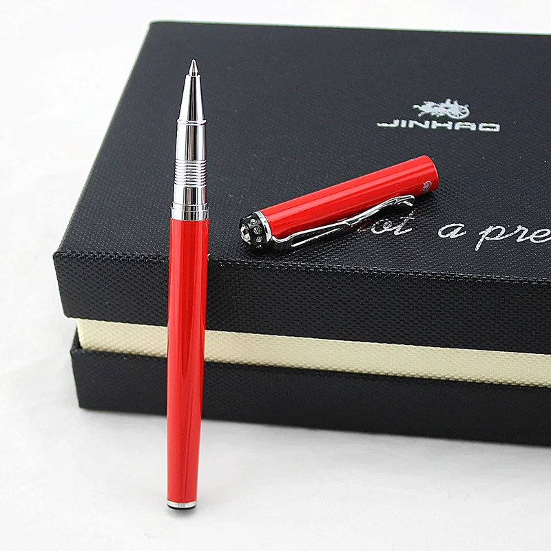 

JINHAO 301 red Student Diamond Rollerball Pens New