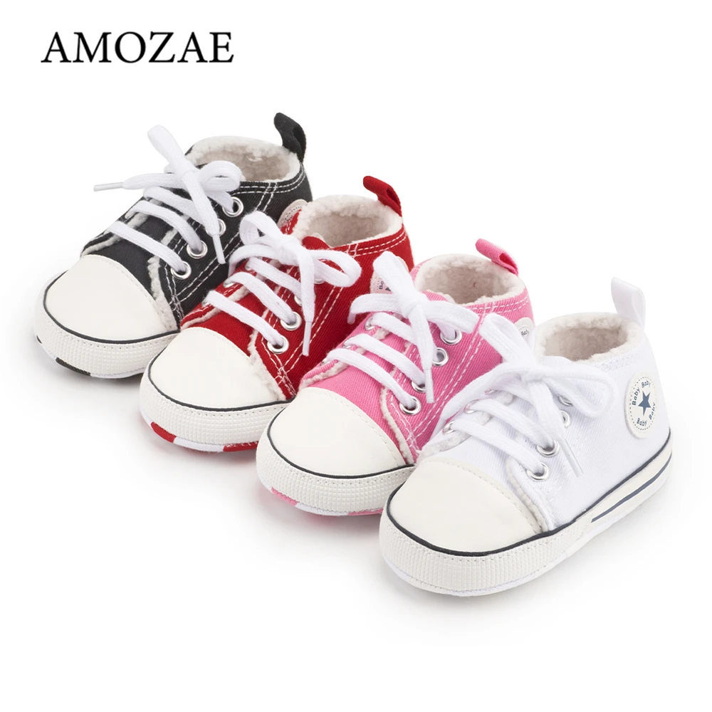 Good Deal Canvas Shoes Soft-Bottom Baby-Boys Sneakers Non-Slip New Warm Velvet Winter Plus DolGYplem30