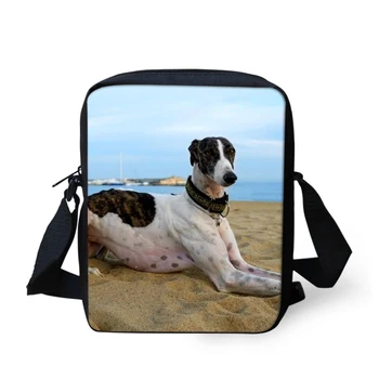 

Customized Greyhound Dog Print Fashion Women's Shoulder Crossbody Bags Men Canvas Messenger Bags Man Girl with schoolbag