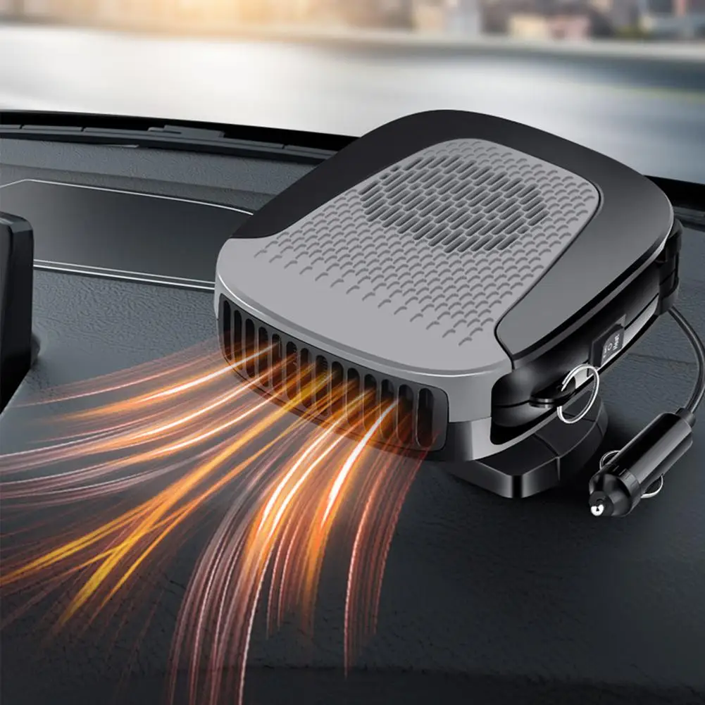 

12V 150W High Power Electric Heating Fan Cooling Fan Automobile Car Electrical Heater Cooler Front Windshield Defogger Defroster