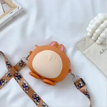 

Girl Mini Cute Shoulder Bag Coin Purses 2020 Fashion Cute Cartoon Animals Silicone Crossbody Bag Travel Birthday Gift