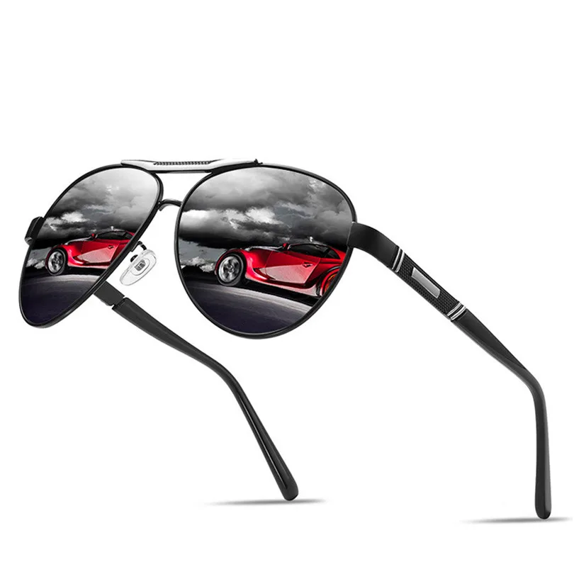 Brand Designer Men's sun Glasses Pilot H D Polarized Sunglasses For Men/Women Driving Sun Glasses With case Oculos De Sol M206