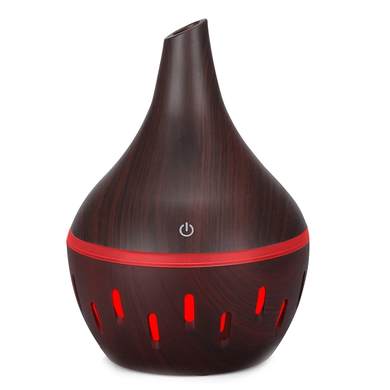 USB Wood Grain Essential Oil Diffuser Ultrasonic Air Humidifier Household Aroma Diffuser Aromatherapy Mist Maker with Light