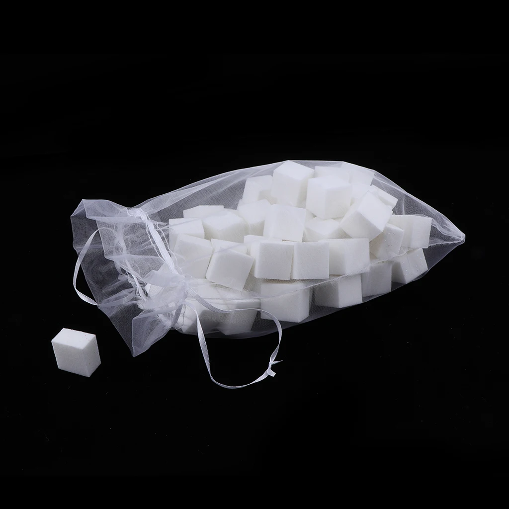 60Pcs/Bag White Nail Buffer Sponge Blocks, 4 Way Sanding Block Files, Professional Nails Polisher Manicure Tool