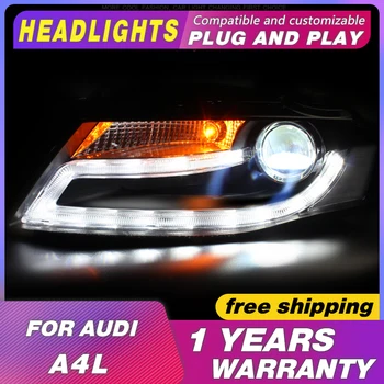 

Car Styling Head Lamp for Audi A4 LED Headlight 2009-2012 for Audi A4 B8 Headlights LED DRL light Low beam Lens Bi Xenon Beam