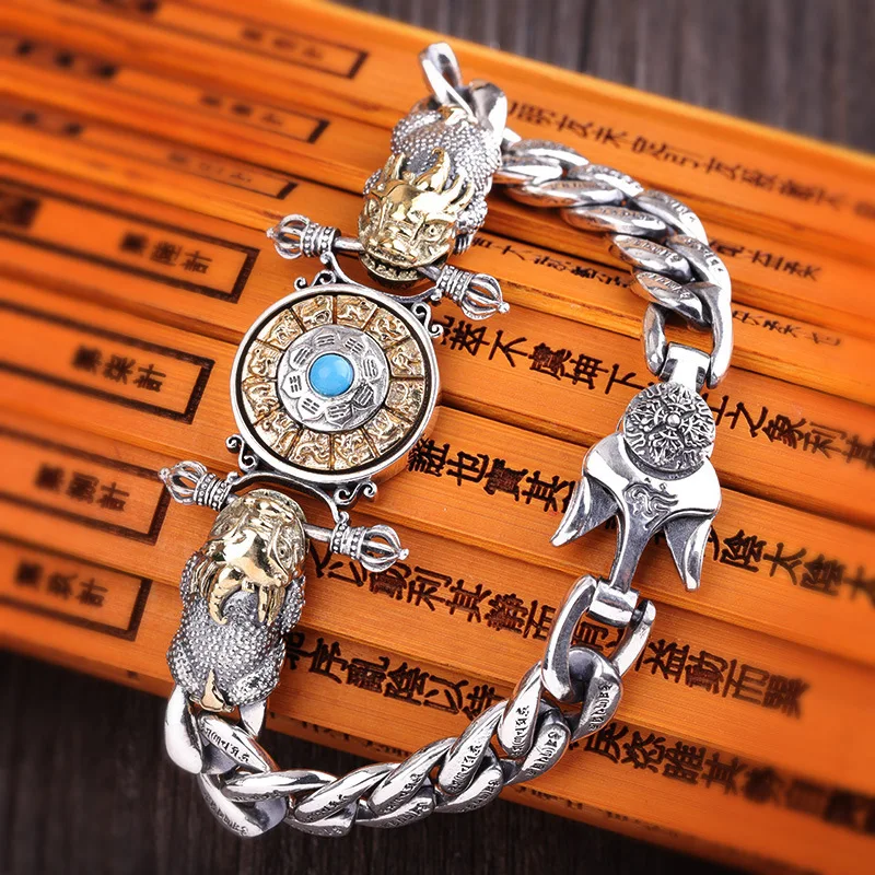 

Sterling Silver Thai Silver Personality Men's Accessories Wholesale And The Mythical Wild Animal Of S925 Pure Silver Fine Ring