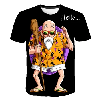

Dragon Ball T-shirt fashion casual Goku son and turtle fairy T-shirt boy short sleeve 3D T-shirt