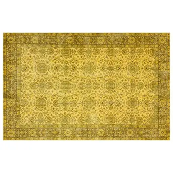 

Handmade Yellow Vintage Overdyed Turkish Area Rug 169x261 Cm-5'7''X8'7''