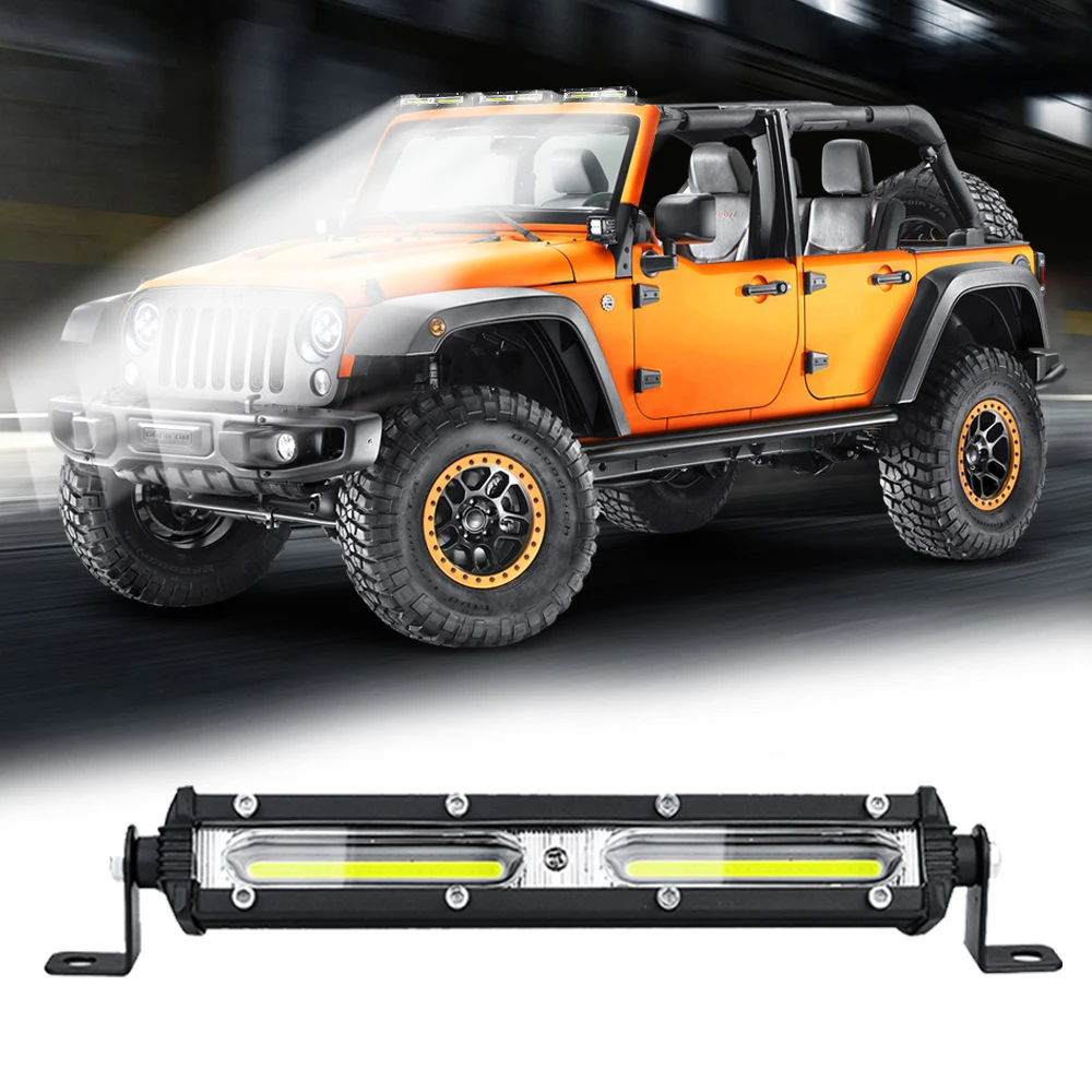 

1pc 18W Single Row Driving Work Light Bright Low Power Consumption For SUV Trucks Off-Road Vehicle Work Lights