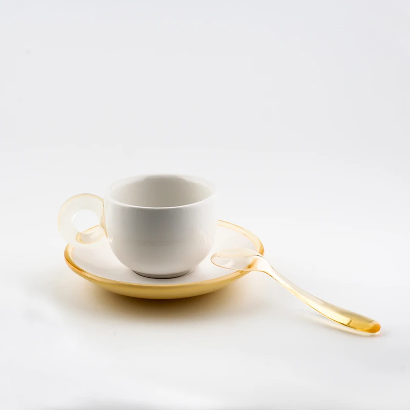 

135ml Cheaper Ceramic Coffee Cups Set China Simple Style Eco Friendly Ceramic Cups Latte For Coffee Shop Office Kitchen Drink