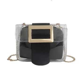 

Transparent Jelly Small Square Bag Mini Chain Bag Fashion Version Shoulder Messenger Bag