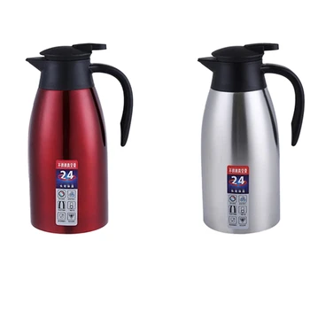 

Promotion! 2 Pcs 304 Stainless Steel 2L Thermos Flask Vacuum Insulated Water Pot Coffee Tea Milk Jug Thermal Pitcher for Home an