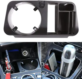 

Car-Styling Plastic Central Console Storage Box Cup Holder Compatible For Mercedes Benz C Class W205 Glc-Class X253 E Class W213