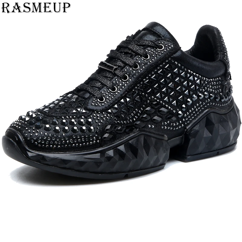 RASMEUP/ г. Женская обувь со стразами Модные женские Сникеры на платформе удобная женская обувь со стразами