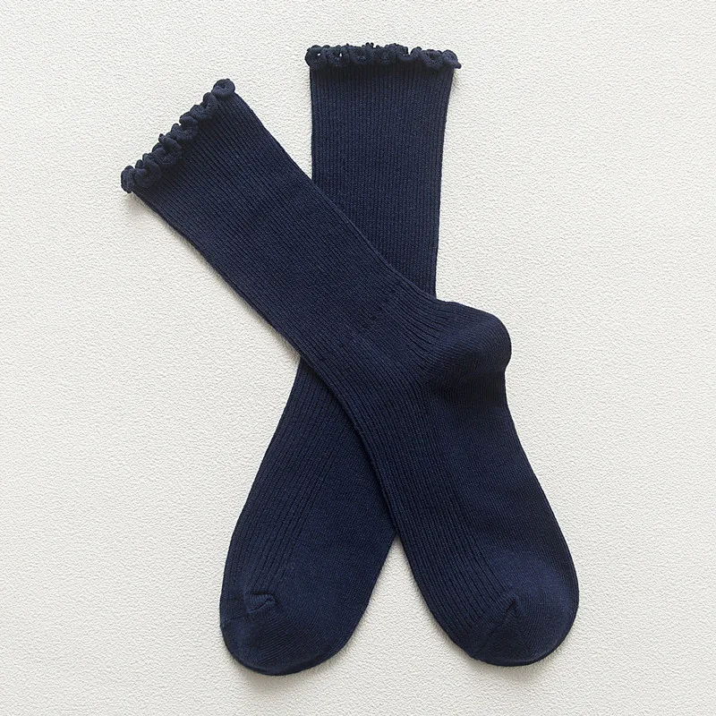 10 пар японских женщин осень и зима груды носков хлопковые носки тонкие вертикальные женские носки без пятки сплошной цвет носки одобрено - Цвет: 5