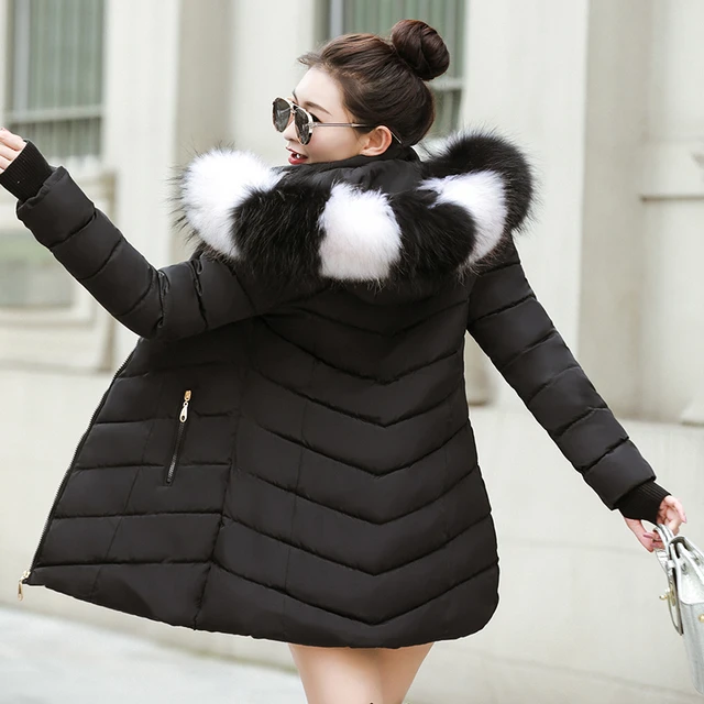 Women's Plus Size Winter Down Thickened Puffer Jacket Coat with Removable  Faux Fur Hood Collar Long Heavy Puffer Jacket Outdoor Plus Size Winter  Coats