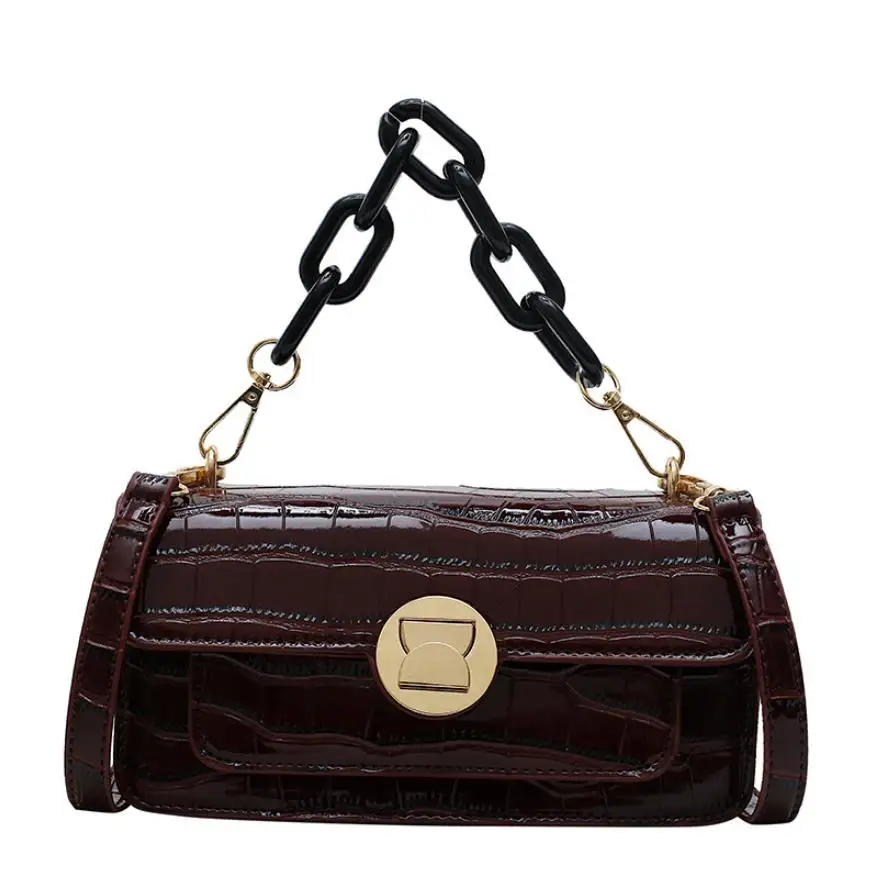 

Fashion Crocodile Pattern Women Vintage Handbag Pu Leather Women 2020 Shoulder Bag Famous Brand Designer Women Bags Ladies Casua