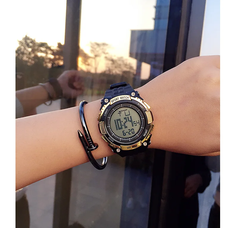 Sanda Waterproof Sports Watch Men's Outdoor Electronic Watch Sanda Luminous Multi-function Student Men's Watch Factory