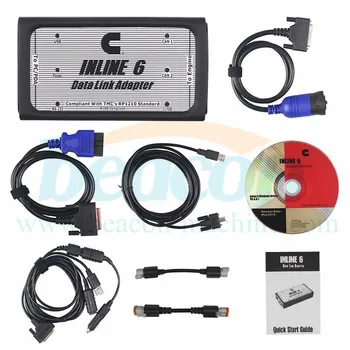 

Full 8 cable inline 6 data link adapter heavy duty diagnostic tool trucks