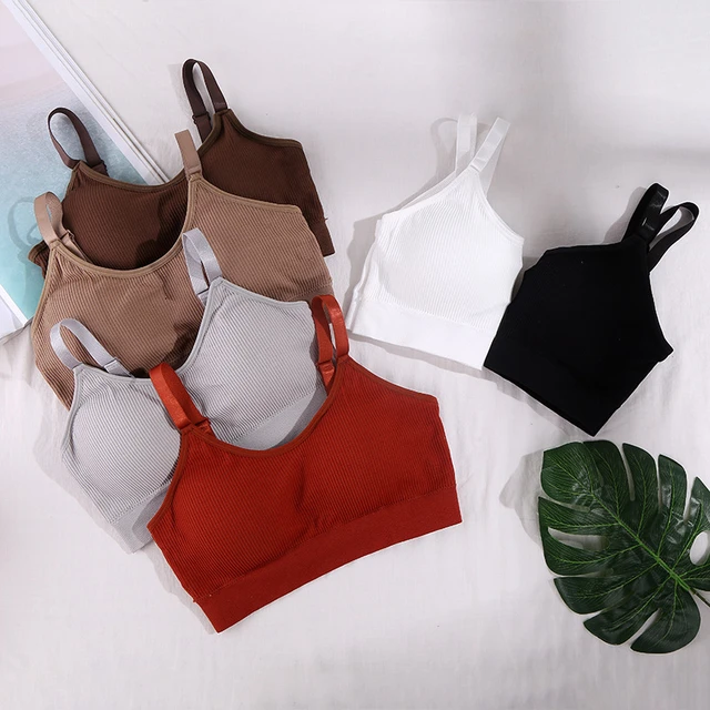 Top Bra Feminino Sem Costura, Sutiã Sem Costura Para Esportes Ao Ar Livre  Roupa Íntima Feminina Sutiã De Algodão - Sutiãs - AliExpress