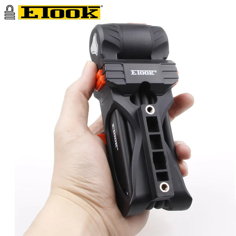 

ETOOK Alloy Folding Cycling LockAnti-theft Cycling Accessories Road Mountain Bike Bicycle Lock Security Strong Motorcycle Lock