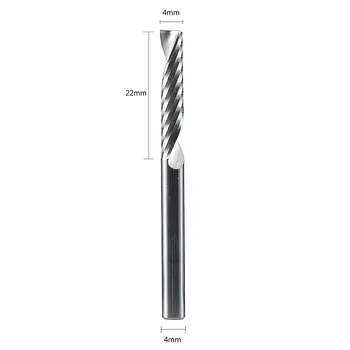 

2* Single Flute Spiral Shank End Mill Aluminum Router Bits Cutting Lathe Tools