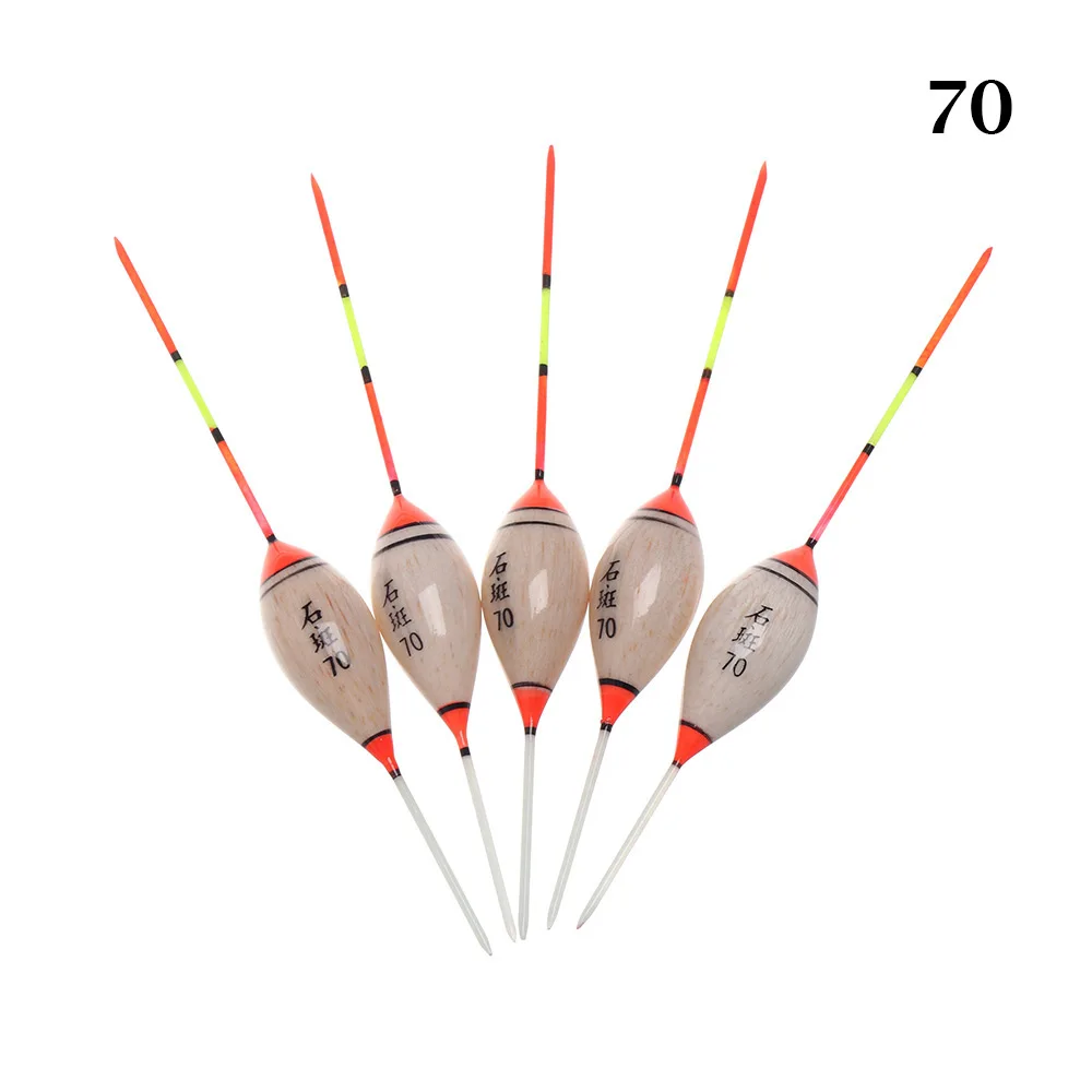 5 шт./компл. изысканный прочный пробкового дерева поплавки с постепенным увеличением плавающий длинный хвост поплавок открытый рыбы инструменты рыболовные принадлежности - Цвет: 70