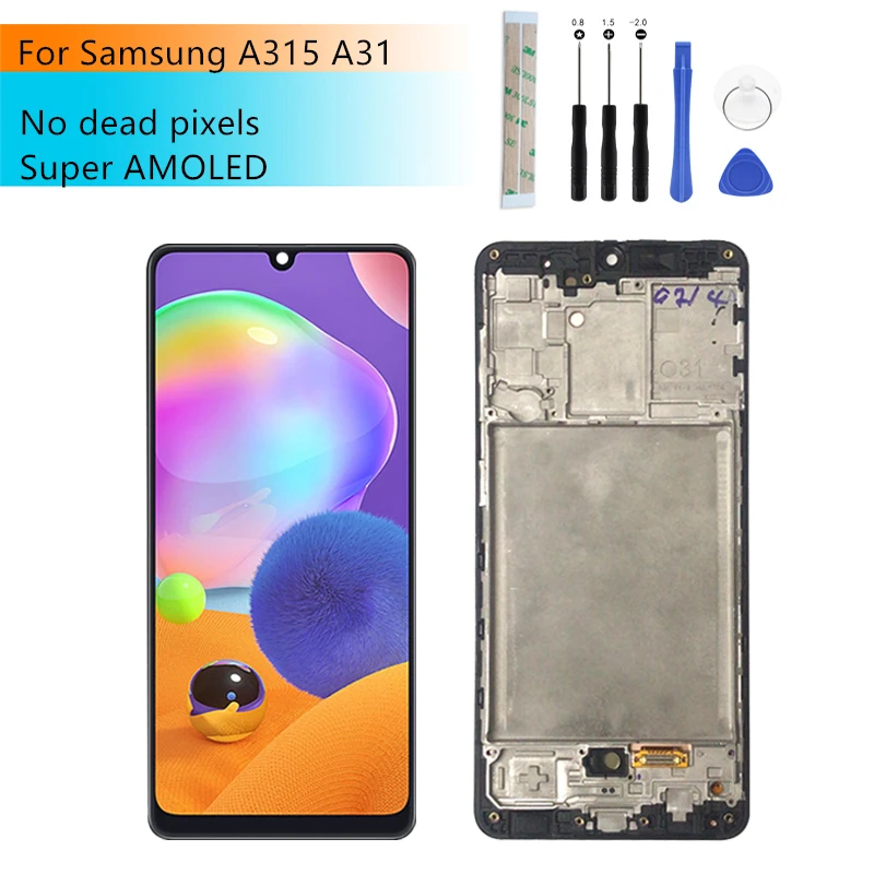 

AMOLDE For Samsung Galaxy A315 LCD Display Touch Screen Digitizer Assembly With Frame SM-A315F/DS A31 Screen Replacement parts