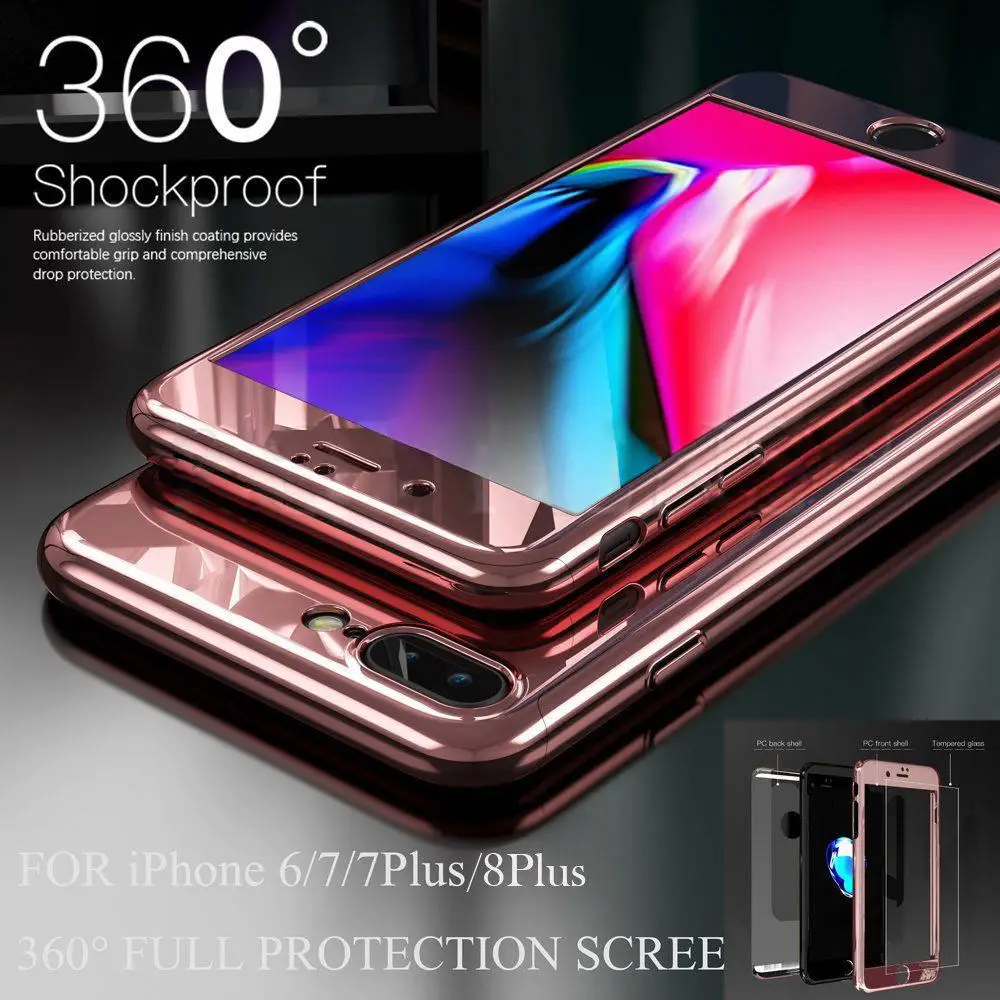 LAPOPNUT Phone Case for Iphone Xs Max Xr X 8 7 Plus 6 6s 5 5s SE 360 Full Body Ultra-Thin Hard PC Shockproof Protection Cover |