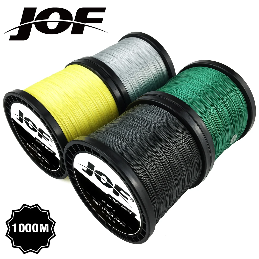 JOF 500M 1000M Multicolour PE Braided Wire 4Strands 8Strands