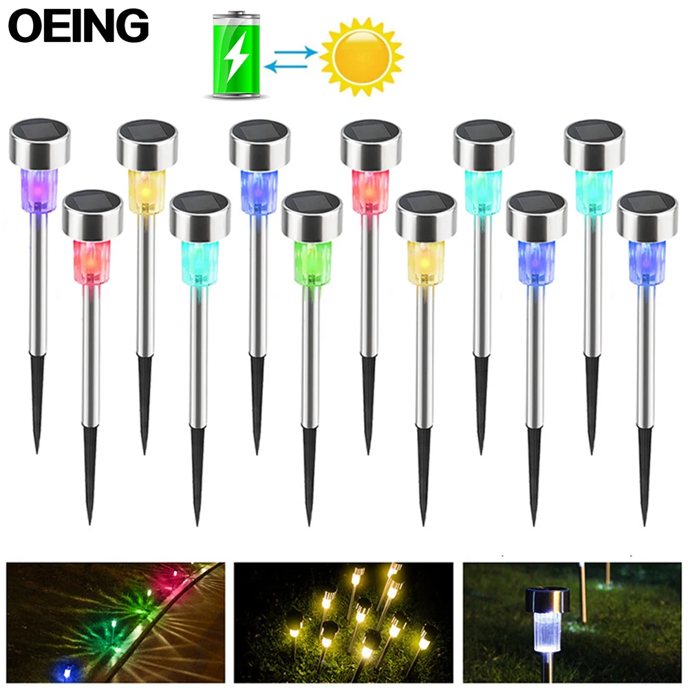 

12 шт., фонари на солнечной батарее для сада