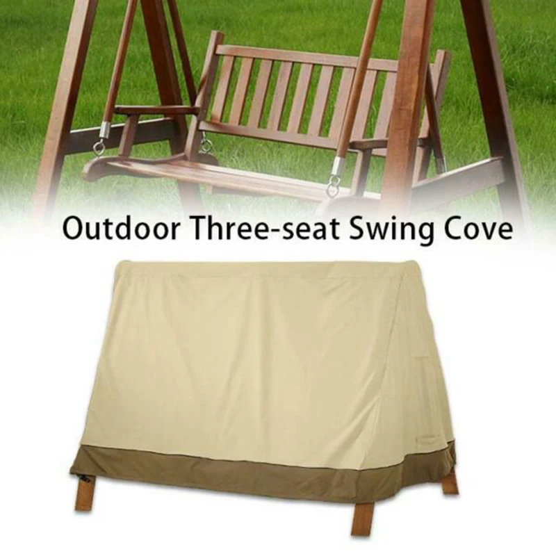 

Open Air Three Seater A-Frame Swing Set Cover Sunscreen UV Protection Waterproof Top Cover Canopy Replacement For Garden Courtya