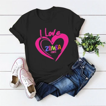 Zumba-Camiseta deportiva para mujer, ropa deportiva para gimnasio, Hip Hop, veraniega