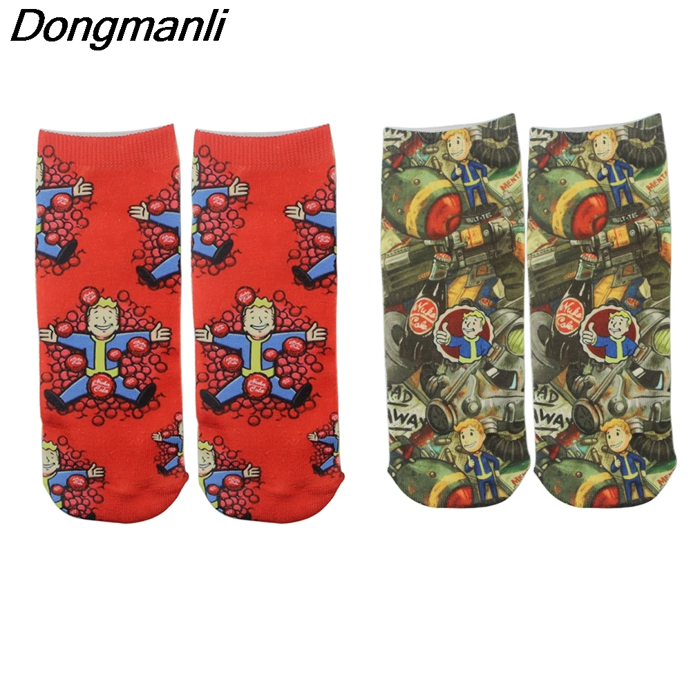 

BG354 Dongmanli 1 Pair Game Cartoon Printed Short Socks Spring Summer Low Ankle Socks Unisex Socks