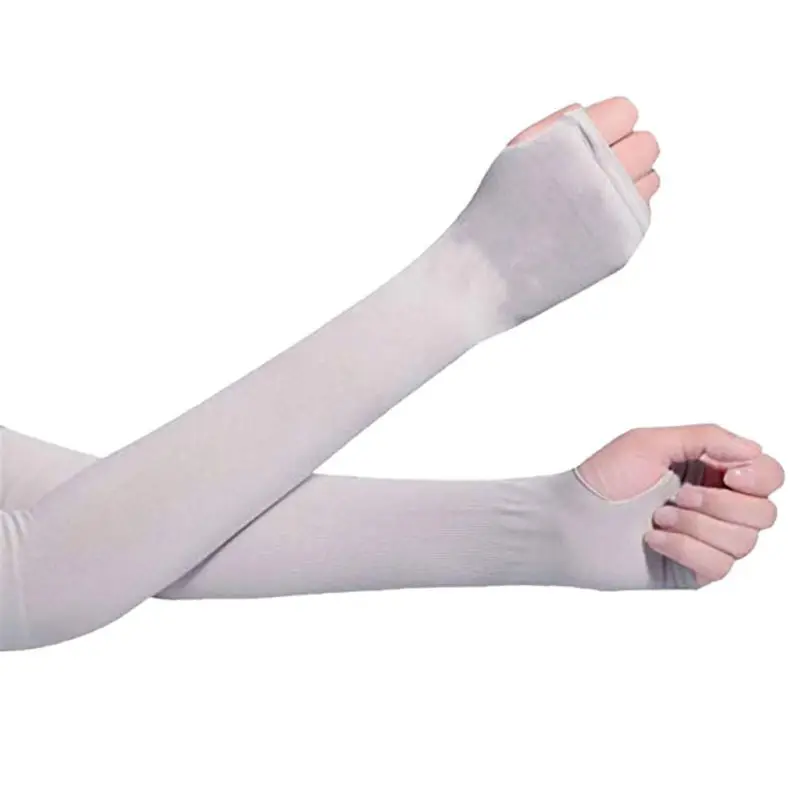 Auto Accessories Arm Sun Sleeves Long Sunblock Ice Silk Cooler Cover With Thumb Hole For Running Biking Driving New |
