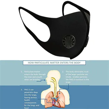 

Men Women Anti-fog Haze Dust Pm2.5 Pollen 3D Cropped Breathable Valve Mask Thicken Respiratory Dust Mouth Mask Upgraded Version