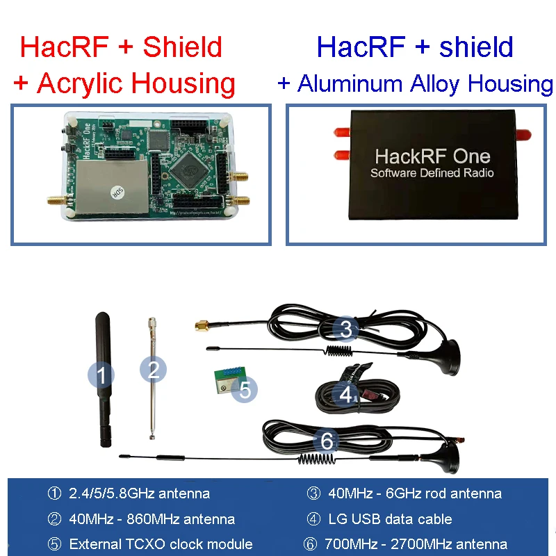 HackRF One 1 МГц до 6 ГГц с открытым исходным кодом программное обеспечение радио платформа макетная плата RTL SDR демонстрационная плата комплект ключ приемник Ham радио