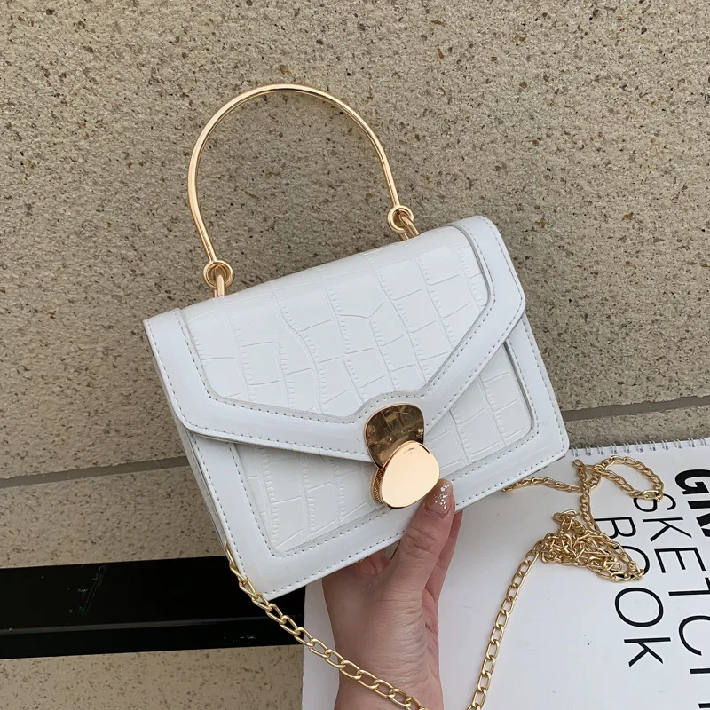 

Handbag female small bag 2020 summer new fashion chain messenger bag female wild stone pattern small square bag
