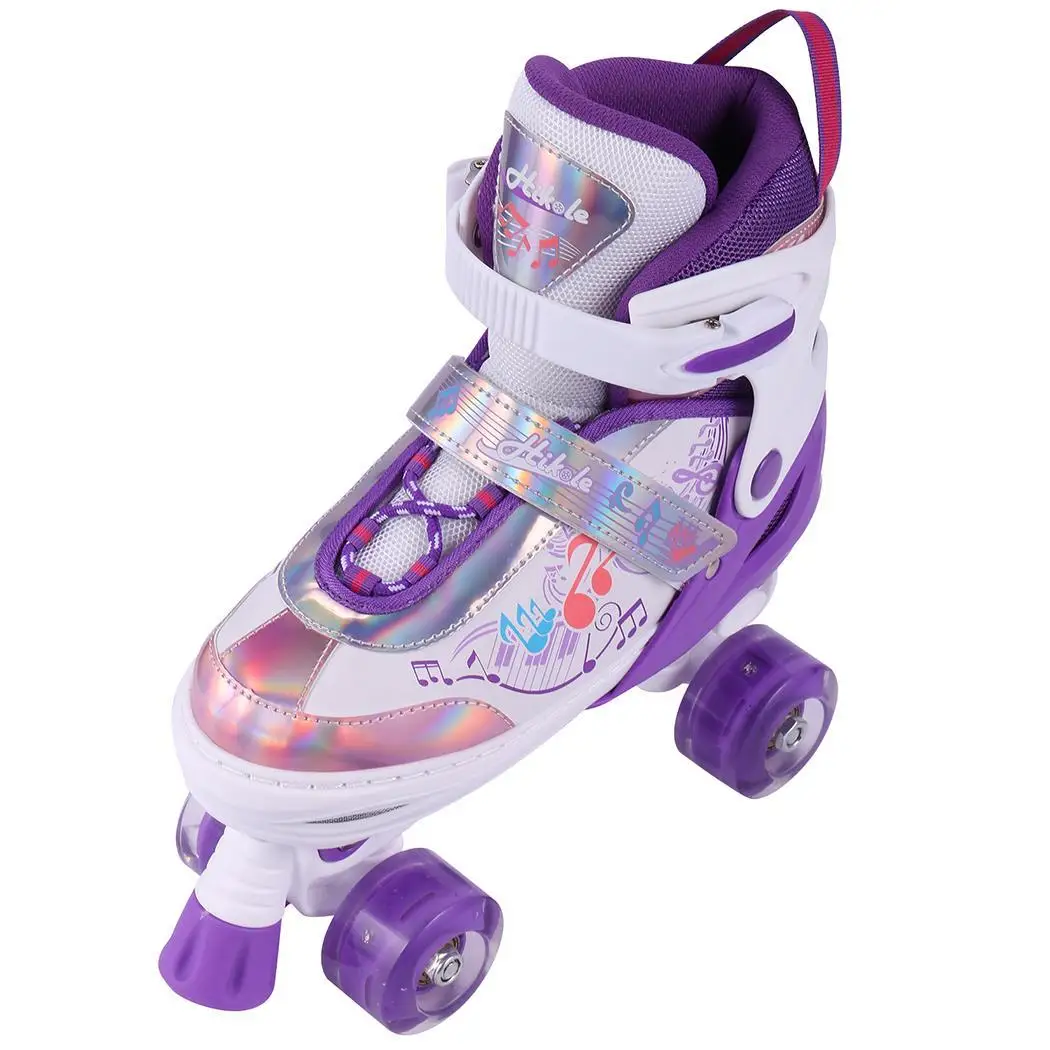 Adjustable Skates Indoor and Outdoor Kids Girls Roller Skate with Full Light Up LED Wheels  82A PU and ABEC-7 Bearing 3