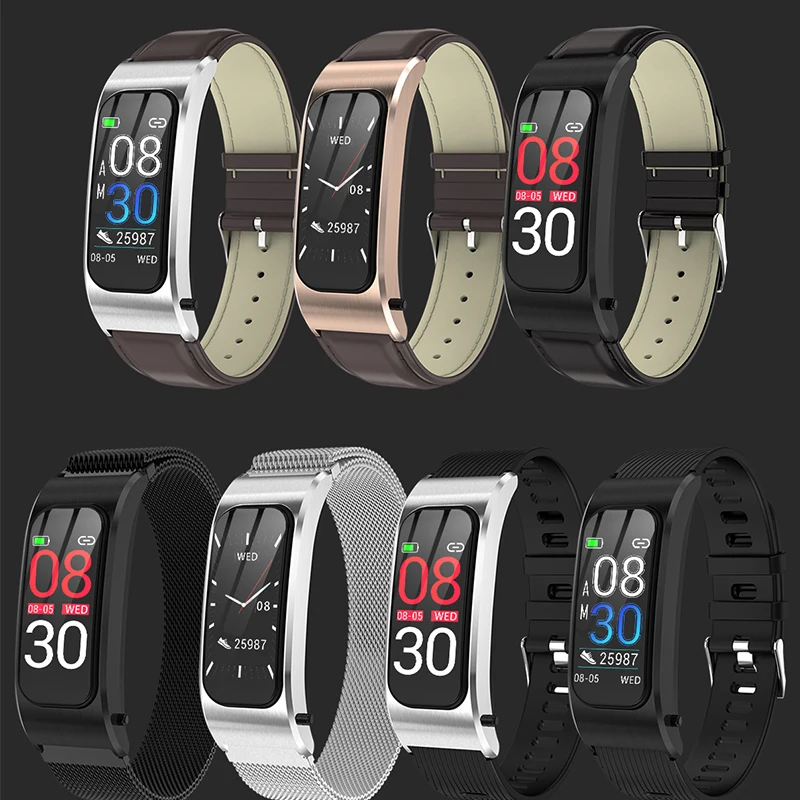 Bluetooth гарнитура браслет Смарт часы кровяное давление Smartwatch сердечного ритма часы фитнес трекер наручные смарт-браслет pk kr04 Смарт-часы Bluetooth наушники-браслет с кислородом крови умные часы входящий напоми