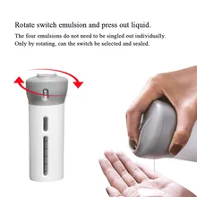 Портативный 4-в-1 лосьон шампунь для тела тонизирующий воды суб-Бутылка для путешествий 4-в-1 Эмульсия розлива встроенный Sub-бутылка