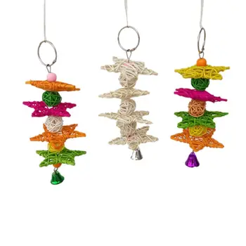 

Wood Bird Chewing Toys-Blocks Parrot Tearing Toys Best for Finch,Budgie (3PCS)
