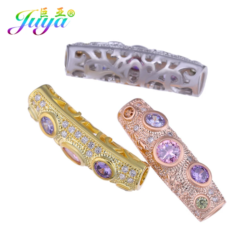 Juya DIY рукоделие Аксессуары материал полые золотые изогнутые трубки бусины для