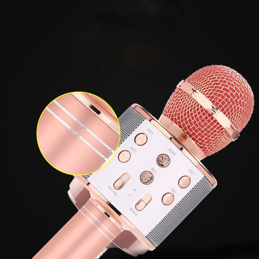 WS 858 беспроводной Bluetooth микрофон профессиональная Колонка для караоке Consender ручной микрофон радио Mikrofon студийный Запись микрофон