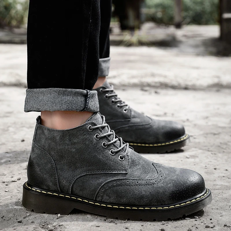 

Winter New Men's Martin Boots Retro British Brock Boots Tooling Wearable Shoes Waterproof Chelsea boots